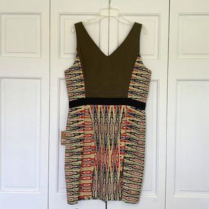 Rachel Roy Baja Chalk Combo Green Dress Sz 12 NWT